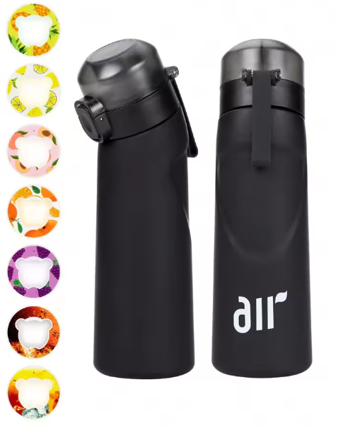 Air Up. 1 Portable Transparent Water Bottle with Air Infuser and Random Flavor Capsule, Leak‑Proof, Straw Included, Ideal for Outdoor Sports