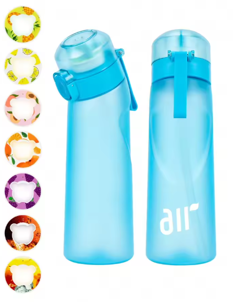 Air Up. 1 Portable Transparent Water Bottle with Air Infuser and Random Flavor Capsule, Leak‑Proof, Straw Included, Ideal for Outdoor Sports