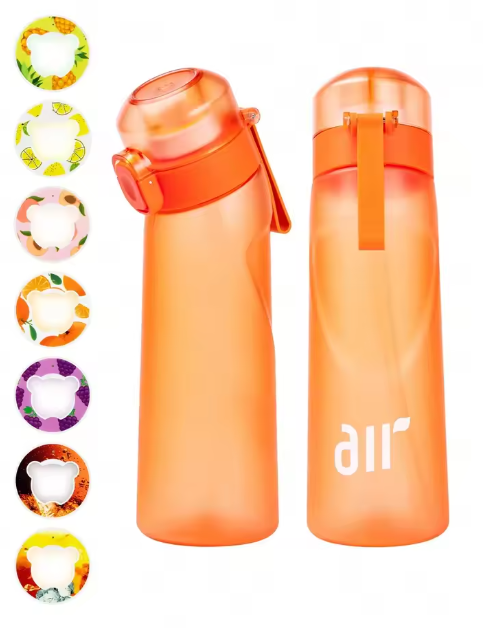Air Up. 1 Portable Transparent Water Bottle with Air Infuser and Random Flavor Capsule, Leak‑Proof, Straw Included, Ideal for Outdoor Sports