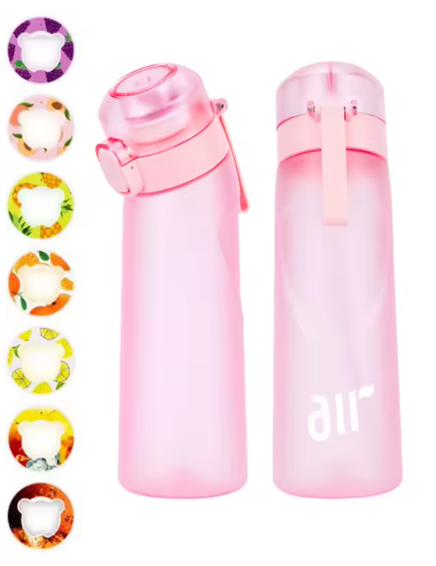 Air Up. 1 Portable Transparent Water Bottle with Air Infuser and Random Flavor Capsule, Leak‑Proof, Straw Included, Ideal for Outdoor Sports