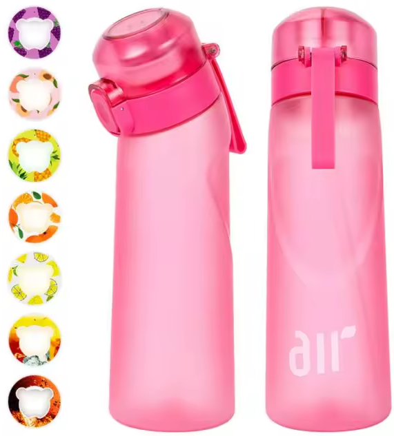 Air Up. 1 Portable Transparent Water Bottle with Air Infuser and Random Flavor Capsule, Leak‑Proof, Straw Included, Ideal for Outdoor Sports