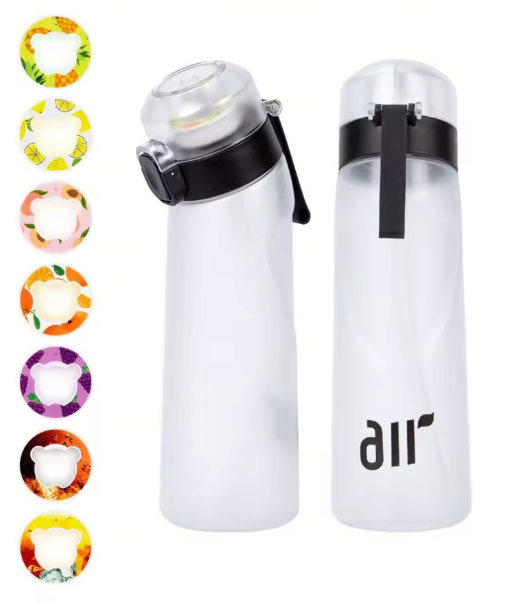 Air Up. 1 Portable Transparent Water Bottle with Air Infuser and Random Flavor Capsule, Leak‑Proof, Straw Included, Ideal for Outdoor Sports