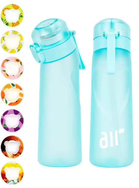 Air Up. 1 Portable Transparent Water Bottle with Air Infuser and Random Flavor Capsule, Leak‑Proof, Straw Included, Ideal for Outdoor Sports