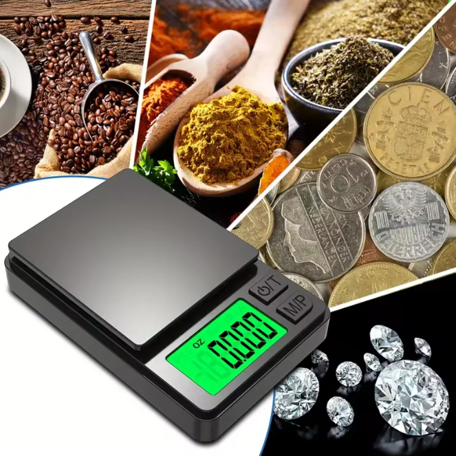 Precision Pocket Scale, Digital Gram Scale for Food, Jewelry, Ounces/Grains with Backlit LCD Display – Mini Travel Scale
