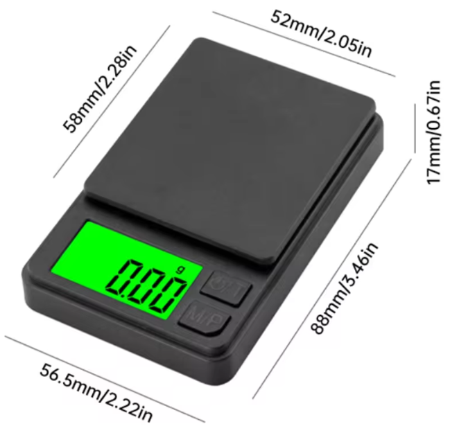 Precision Pocket Scale, Digital Gram Scale for Food, Jewelry, Ounces/Grains with Backlit LCD Display – Mini Travel Scale