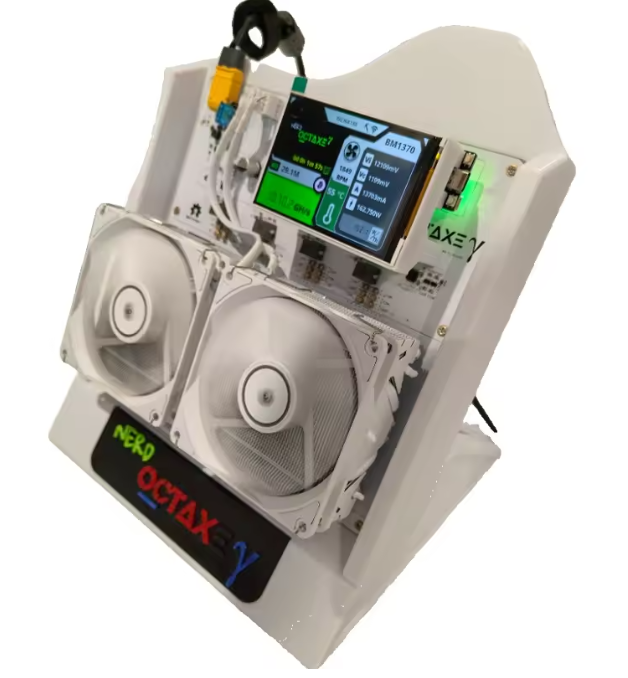 2025 New Bitaxe Nerd OCTAXE Air-Cooled Bitcoin Miner, 10TH/s Computing Power, Available in Black, White, and Red