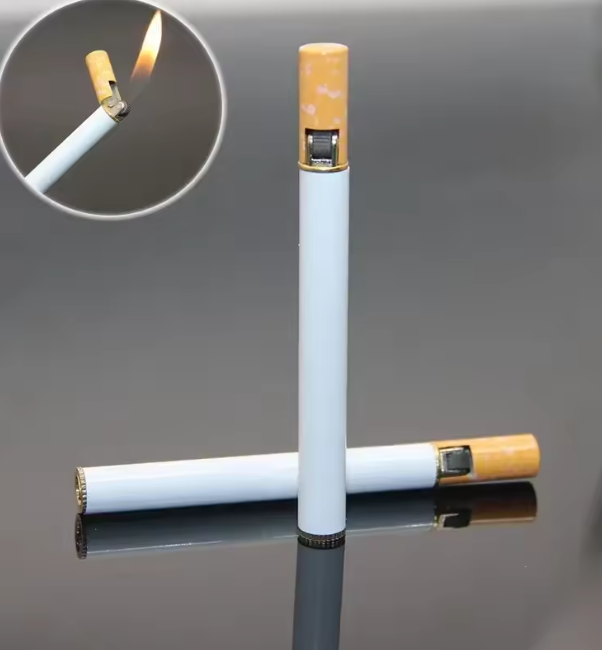 Mini Soft Flame Lighter, Cigarette-Style Flint Torch, Refillable Gas Pocket Lighter, Smoking Accessory, Gift for Men