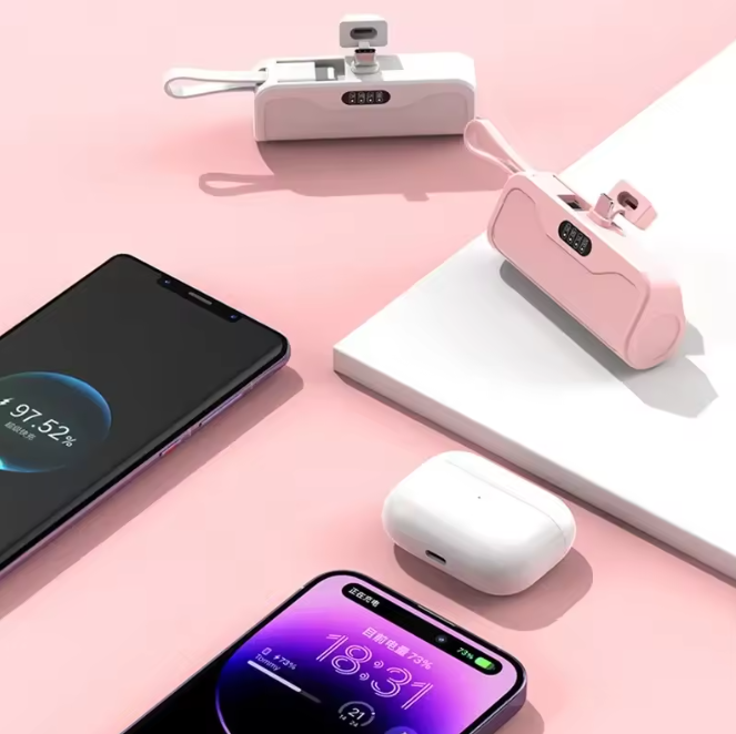 Mini Portable Phone Charger, 10000mAh Plug and Play Power Bank Compatible with Apple, Samsung, Huawei, and Xiaomi