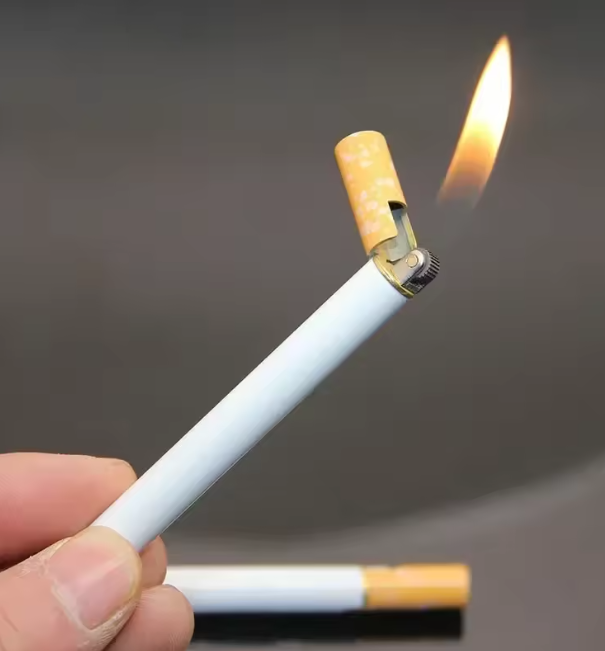 Mini Soft Flame Lighter, Cigarette-Style Flint Torch, Refillable Gas Pocket Lighter, Smoking Accessory, Gift for Men