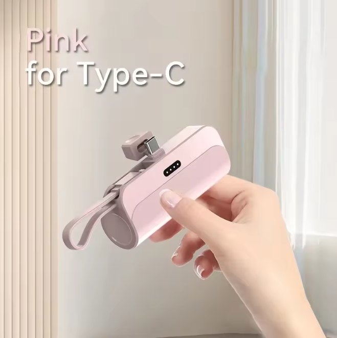 Mini Portable Phone Charger, 10000mAh Plug and Play Power Bank Compatible with Apple, Samsung, Huawei, and Xiaomi