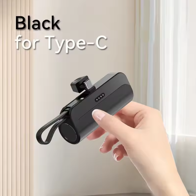 Mini Portable Phone Charger, 10000mAh Plug and Play Power Bank Compatible with Apple, Samsung, Huawei, and Xiaomi