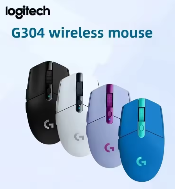 Logitech G304 Lightspeed Wireless Gaming Mouse, HERO 12K Sensor, 12000 DPI, 6 Programmable Buttons, Compatible with PC & MacOS