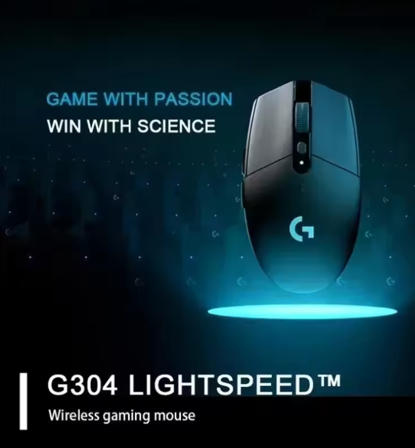 Logitech G304 Lightspeed Wireless Gaming Mouse, HERO 12K Sensor, 12000 DPI, 6 Programmable Buttons, Compatible with PC & MacOS