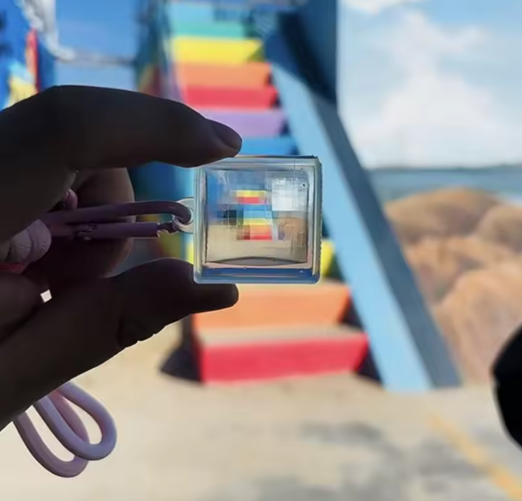 Blank Acrylic Pixel Filter Keychain, Transparent Frame Keychain, DIY Pendant Accessory for Bags, Graduation, Anniversary, or Couple Gifts (1 pc)