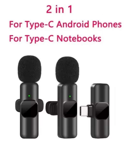 New Wireless Lavalier Microphone, Portable Mini Mic for Audio and Video Recording, Compatible with iPhone, Android, Live Streaming, and Gaming