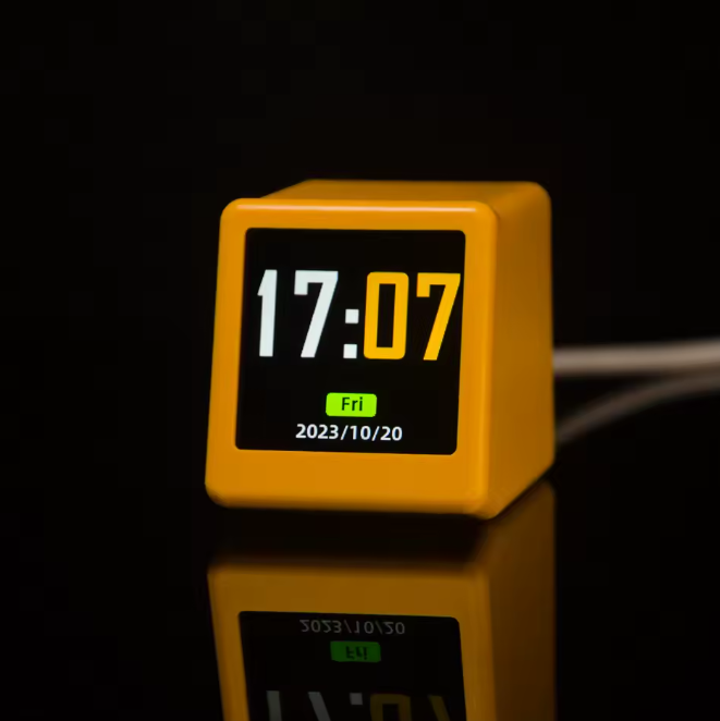 Ultra Smart WiFi Weather Station Alarm Clock for Desk Decoration, Photo Album with GIF Animation