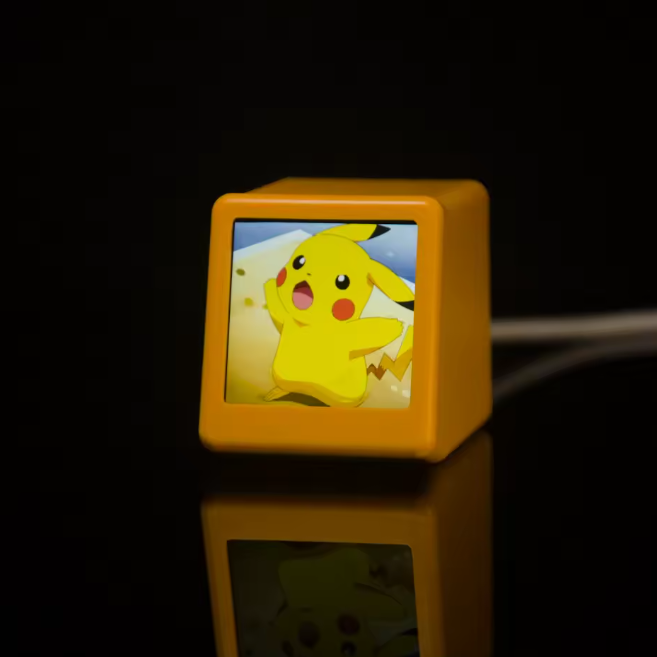 Ultra Smart WiFi Weather Station Alarm Clock for Desk Decoration, Photo Album with GIF Animation